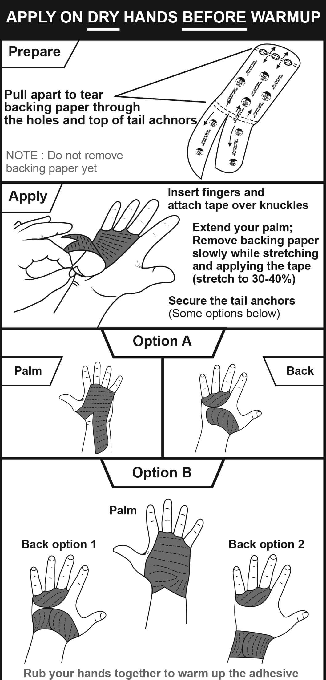 12 Precut Thumb Strips Travel Pack – WOD & DONE